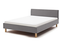 Gestoffeerd bed amber 140x200 - lichtgrijs - afbeelding 3 van  5