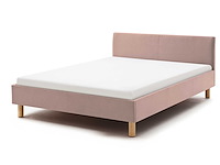 Gestoffeerd bed amber 140x200 - oudroze - afbeelding 3 van  5