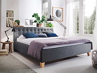 Gestoffeerd bed camille 180x200 - grijs