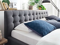 Gestoffeerd bed camille 180x200 - grijs - afbeelding 2 van  3