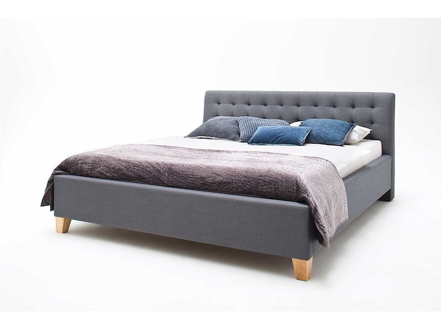 Gestoffeerd bed camille 180x200 - grijs - afbeelding 3 van  3