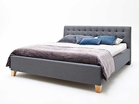 Gestoffeerd bed camille 180x200 - grijs - afbeelding 3 van  3
