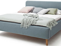 Gestoffeerd bed tony 160x200 - ijsblauw - afbeelding 2 van  2