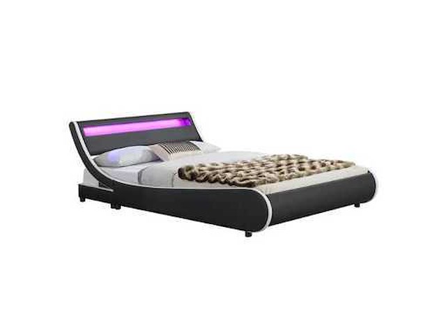 Gestoffeerde laadbak 140x200cm met led-verlichting en een lattenbedbodem - afbeelding 2 van  5