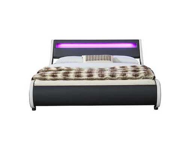 Gestoffeerde laadbak 140x200cm met led-verlichting en een lattenbedbodem - afbeelding 3 van  5