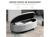 Gestoffeerde opbergdoos met halve cirkelvormige kant van het bed - afbeelding 7 van  9