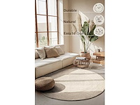 Gevlochten tapijt - crème diameter 200 cm - afbeelding 5 van  6