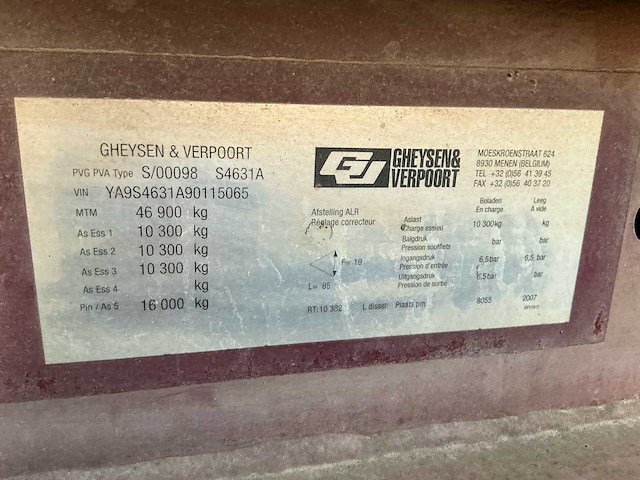 Geysen &verpoort oplegger os dieptelader dieplader - afbeelding 18 van  30
