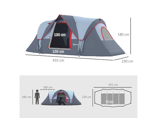 Gezinskampeertent 5-6 personen - afbeelding 4 van  6