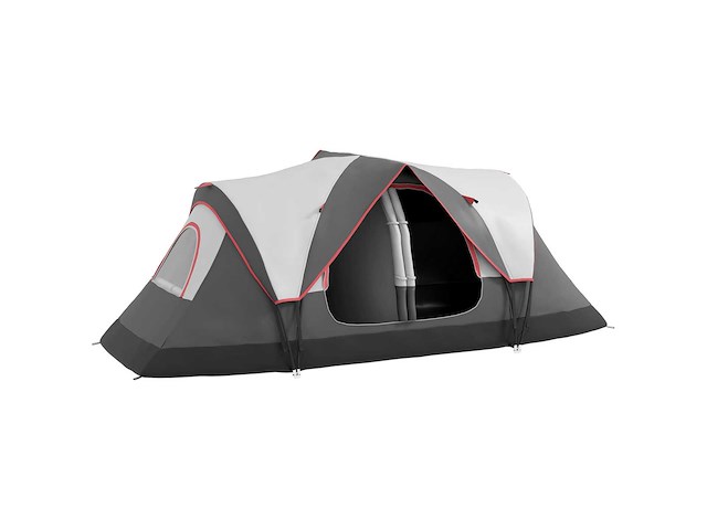 Gezinskampeertent voor 6 personen, lichtgewicht, geventileerd, muskietennet en draagtas inbegrepen, donkergrijs polyester - afbeelding 2 van  5