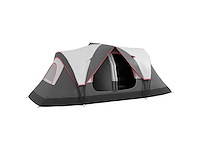Gezinskampeertent voor 6 personen, lichtgewicht, geventileerd, muskietennet en draagtas inbegrepen, donkergrijs polyester - afbeelding 2 van  5