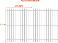 Gftime roestvrijstalen grillroosters 33 x 25,2 cm - afbeelding 2 van  4