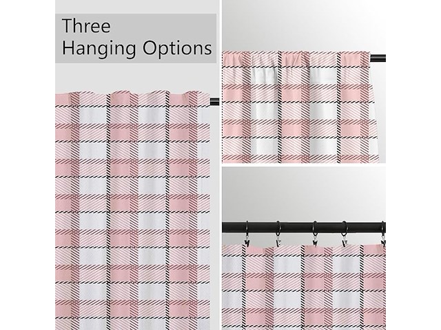 Ggaimwf geruit gordijn (135 x 245 cm) - afbeelding 2 van  3