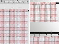 Ggaimwf geruit gordijn (135 x 245 cm) - afbeelding 2 van  3