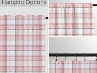 Ggaimwf geruit gordijn (135 x 245 cm) - afbeelding 2 van  3