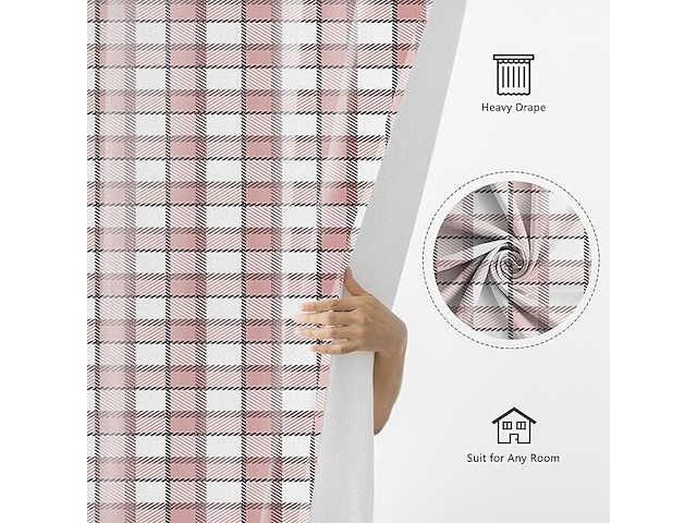 Ggaimwf geruit gordijn (135 x 245 cm) - afbeelding 3 van  3
