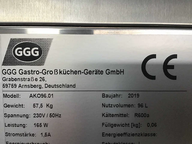 Ggg ako 96.01 koelvitrine - afbeelding 3 van  5