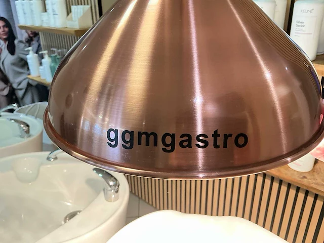 Ggm gastro professionele warmtelamp – koperkleurig – in hoogte verstelbaar - afbeelding 3 van  5