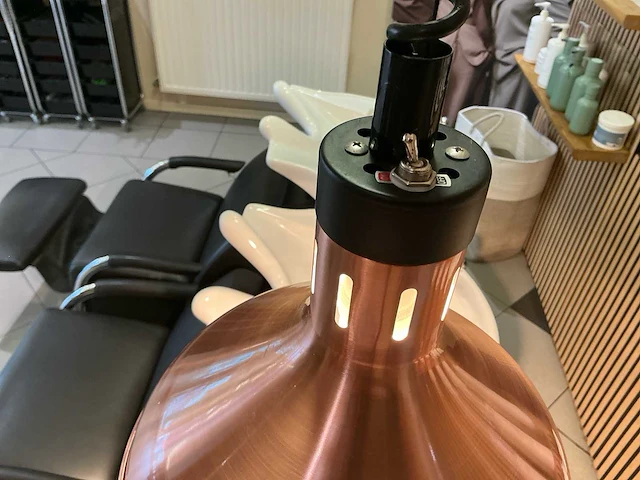 Ggm gastro professionele warmtelamp – koperkleurig – in hoogte verstelbaar - afbeelding 4 van  5