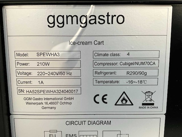 Ggm gastro spewha3 ijswagen - afbeelding 7 van  17