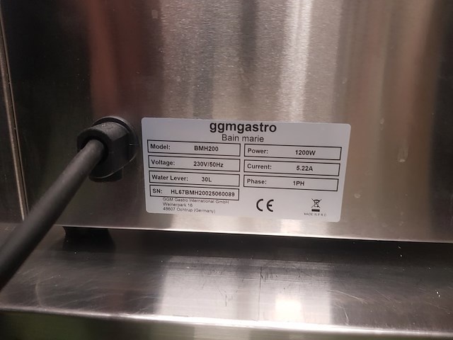 Ggm sku bmh200 bain-marie - afbeelding 5 van  7