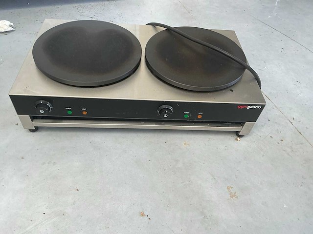 Ggmgastro cgk40-2 dubbele elektrische pannenkoekenplaat - afbeelding 1 van  3