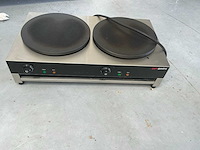 Ggmgastro cgk40-2 dubbele elektrische pannenkoekenplaat