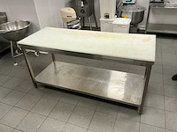 Ggmgastro inox werktafel + pvc snijblad rvs werktafel - afbeelding 1 van  9