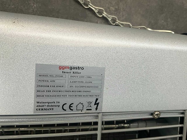 Ggmgastro ivg40 insectenverdelger/lamp - afbeelding 3 van  5