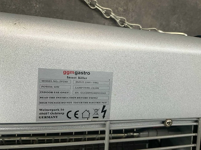 Ggmgastro ivg40 insectenverdelger/lamp - afbeelding 5 van  5