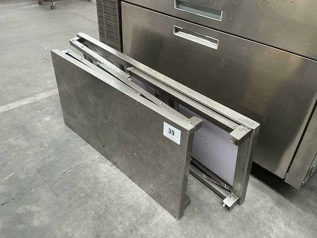 Ggmgastro rvs opplooibare werktafel (4x) - afbeelding 1 van  4