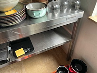 Ggmgastro rvs werktafel met opbouwrek - afbeelding 2 van  5