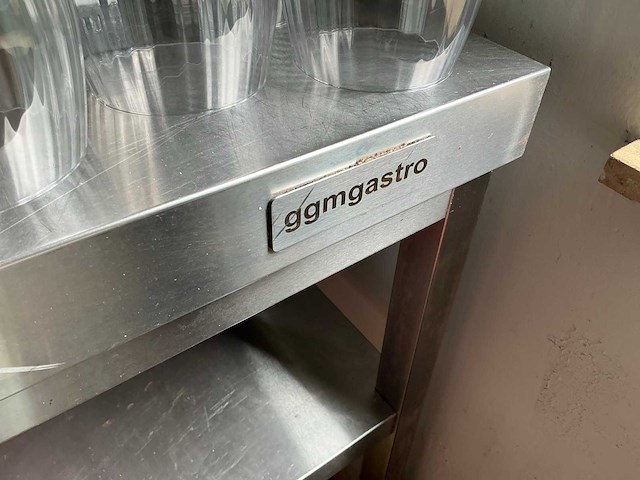 Ggmgastro rvs werktafel met opbouwrek - afbeelding 3 van  5