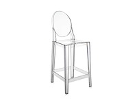 Ghost stool - 65 cm - transparant grijs plastic - afbeelding 1 van  1
