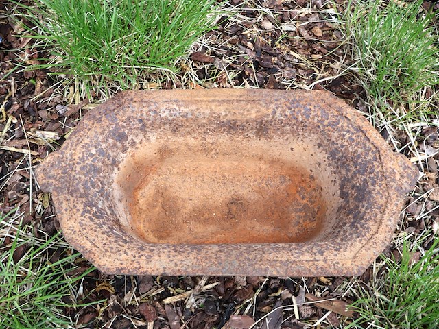 Gietijzeren bloempot - afbeelding 3 van  4