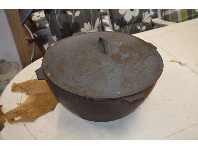 Gietijzeren pot met deksel diam. 55cm 40l - afbeelding 4 van  9