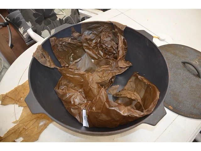 Gietijzeren pot met deksel diam. 55cm 40l - afbeelding 7 van  9