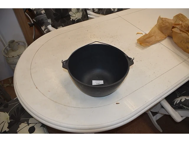 Gietijzeren pot zonder deksel met handvat diam. 33cm 10l - afbeelding 2 van  9