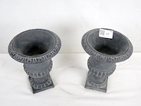 Gietijzeren tuinvaas (x2) - afbeelding 2 van  5