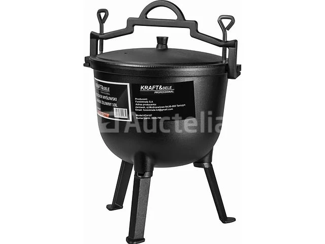 Gietijzeren zoekketel / kookpot 10l - afbeelding 2 van  3