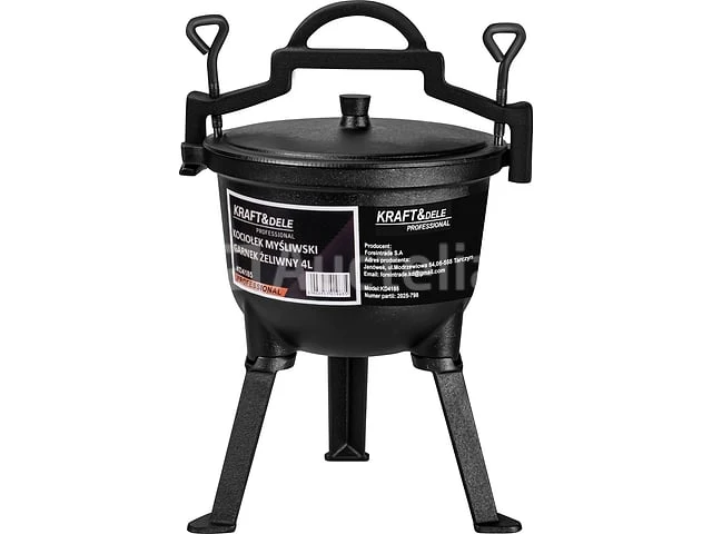 Gietijzeren zoekketel / kookpot 4l - afbeelding 2 van  3