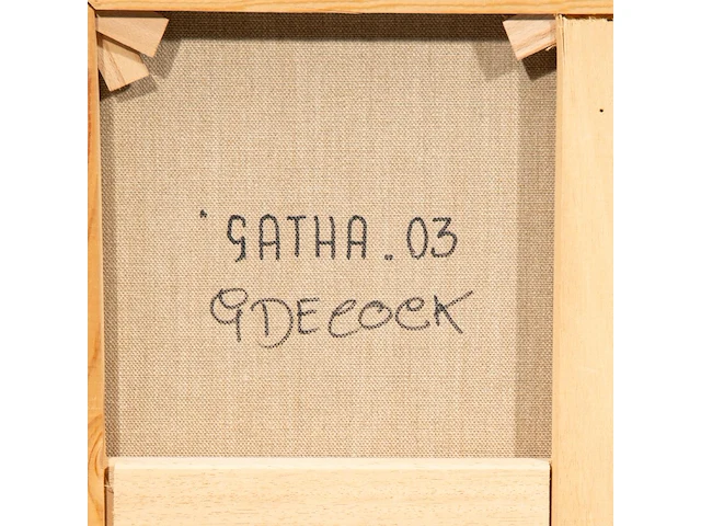 Gilbert decock (1928-2007), 'ka' and 'gatha', pendant paintings, oil on canvas, signed, dated (20)03 61 x 61 cm. (24.01 x 24.01 in.) - afbeelding 8 van  9