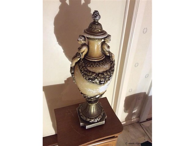 Gipsen vaas engelen - afbeelding 1 van  4