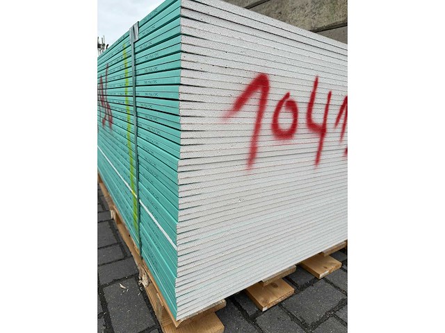 Gipsplaat groen wr 2ak 2.50x0.60m 13mm lotkeuze 80 platen - afbeelding 3 van  4