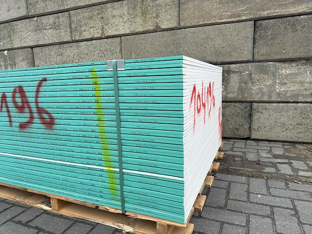 Gipsplaat groen wr 2ak 2.60x1.20 m 13mm lotkeuze 50 platen - afbeelding 2 van  4