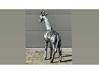 Giraf staand h108cm old silver - afbeelding 1 van  1