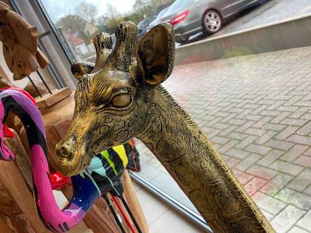 Giraffe staand h120cm gold - afbeelding 3 van  4