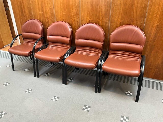 Giroflex lederen design vergaderstoel (4x) - afbeelding 16 van  17