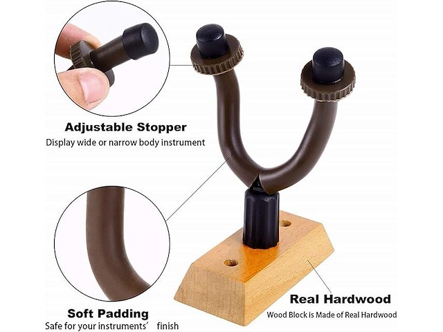 Gitaarhanger voor wandmontage 6 stuks - afbeelding 4 van  4