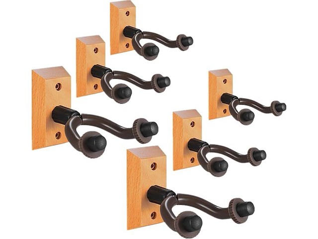 Gitaarhanger voor wandmontage 6 stuks - afbeelding 1 van  4